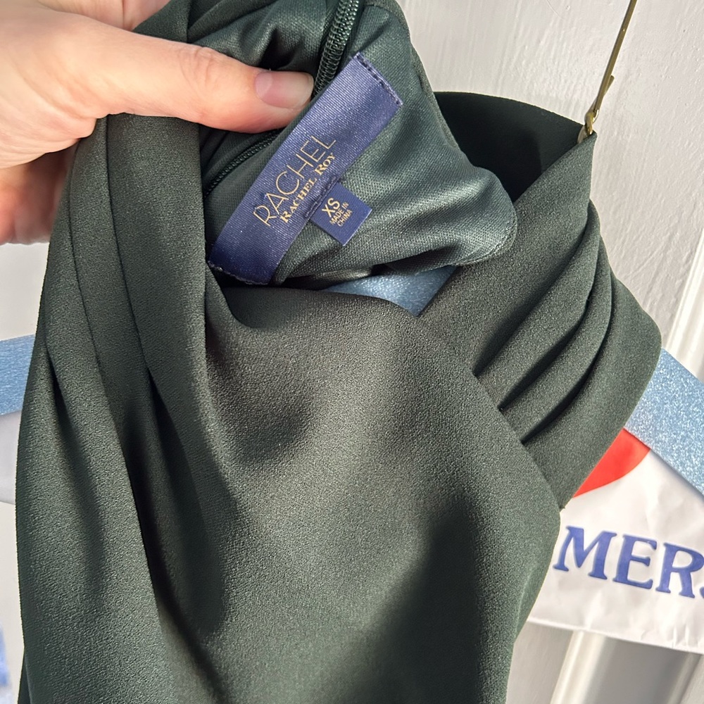 XS small Rachel Roy high neck dress in forest green